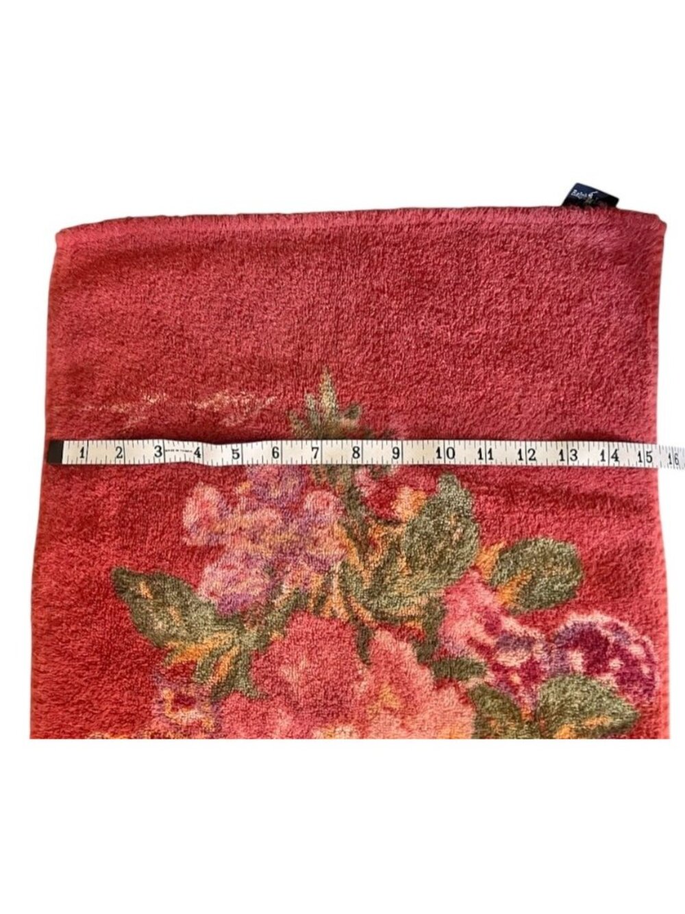 Ralph Lauren Signed Kathleen Hand Towels Yellow Rust Floral Shabby Cottage Roses - Picture 7 of 9